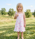 Girls Pink Bows Yoga Dress