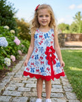 Girls Red & Blue Yoga Dress