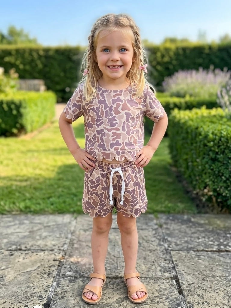 Girls Light Camo Outfit